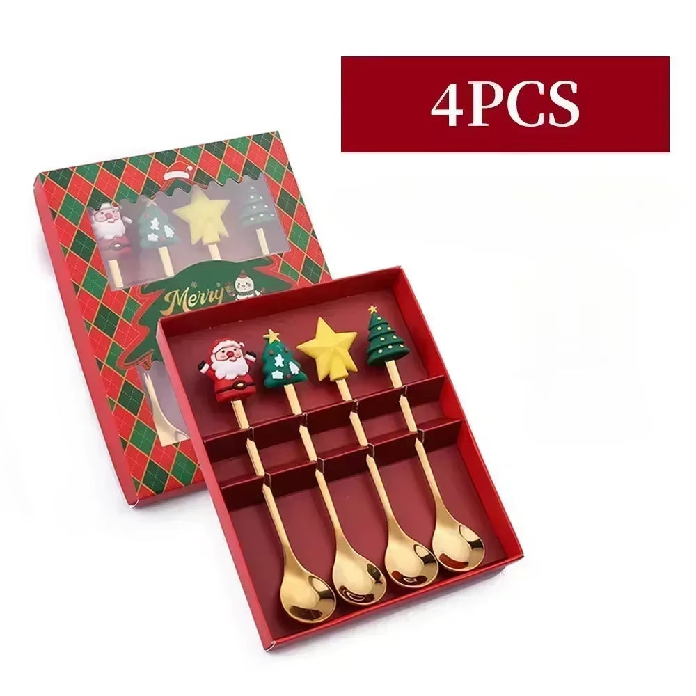 Christmas Table Decor Stainless silverware 