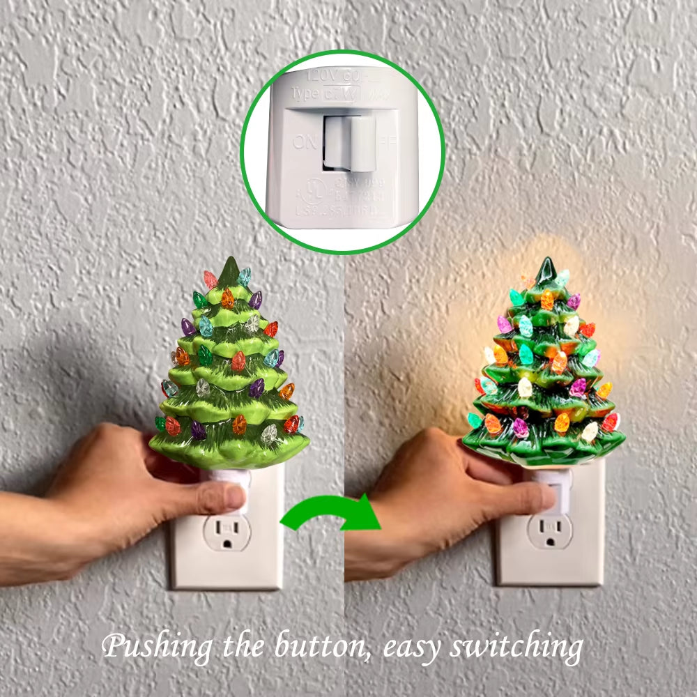 Ceramic Christmas Tree Night Light