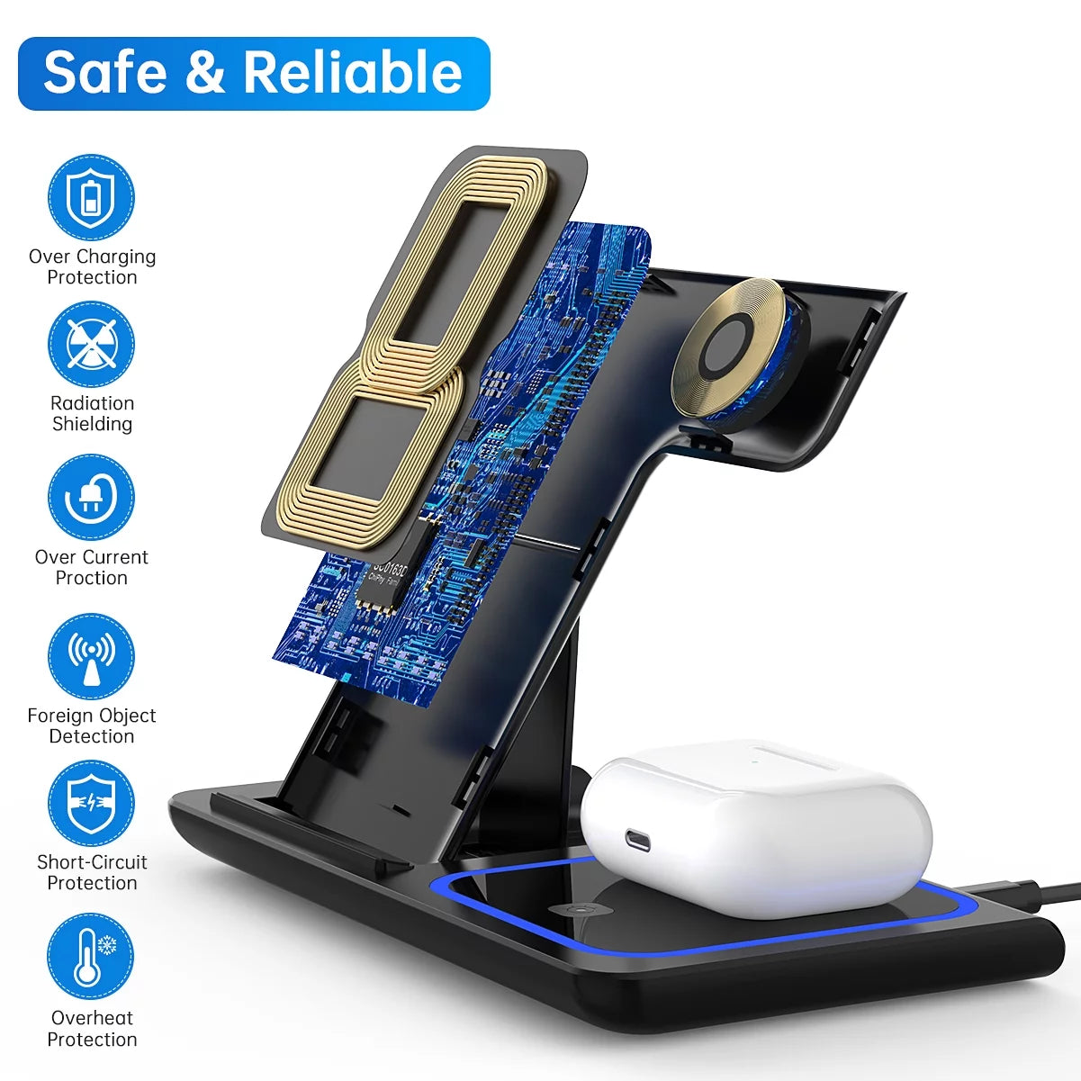 Wireless Charging Stand  (With QC3.0 Adapter)