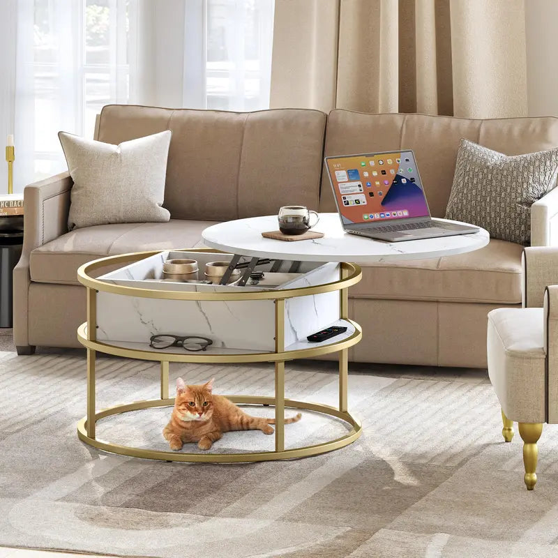 Round Lift Top Coffee Table