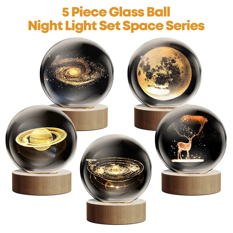 Glass Globe Desk lamp 