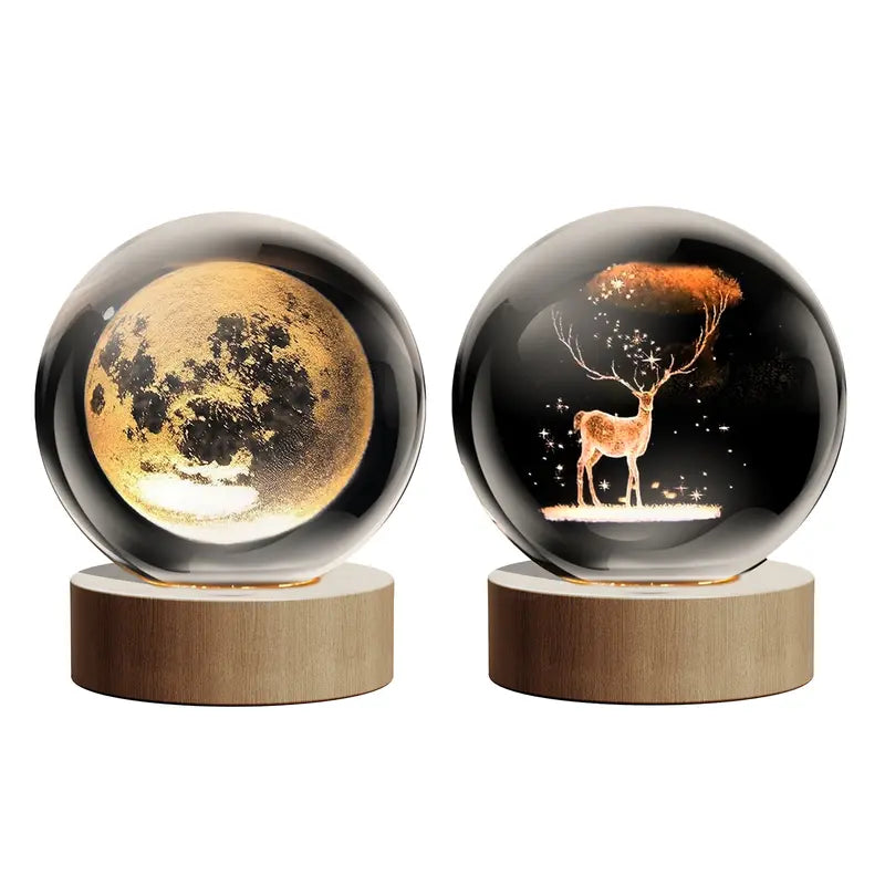 Glass Globe Desk lamp 