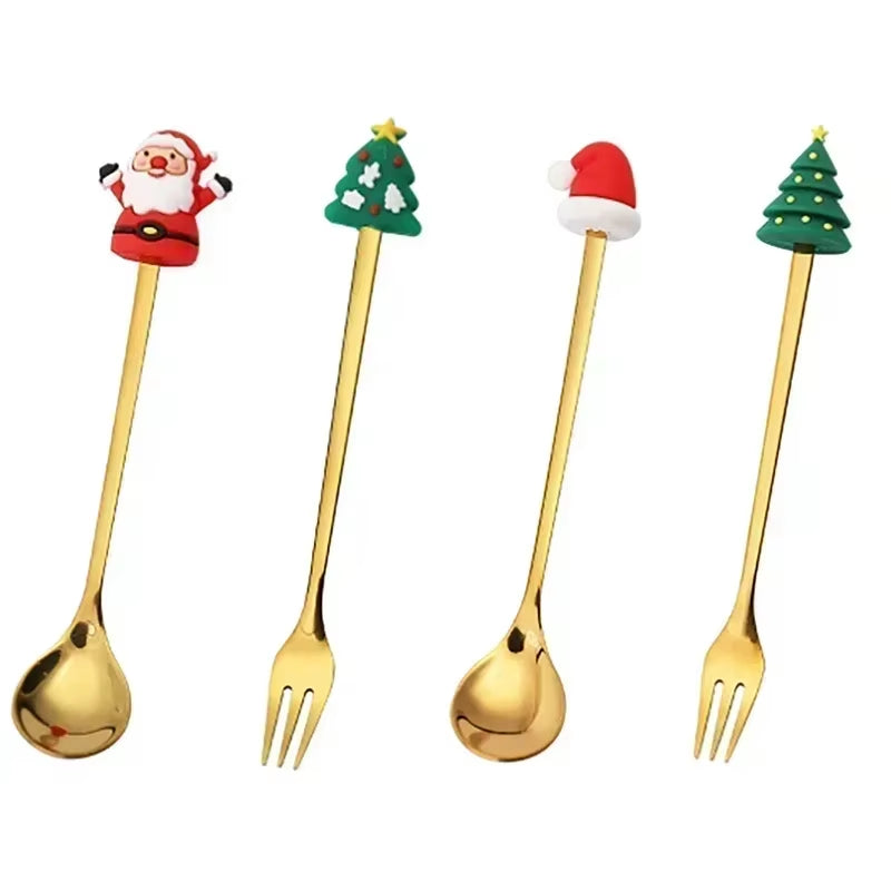 Christmas Table Decor Stainless silverware 