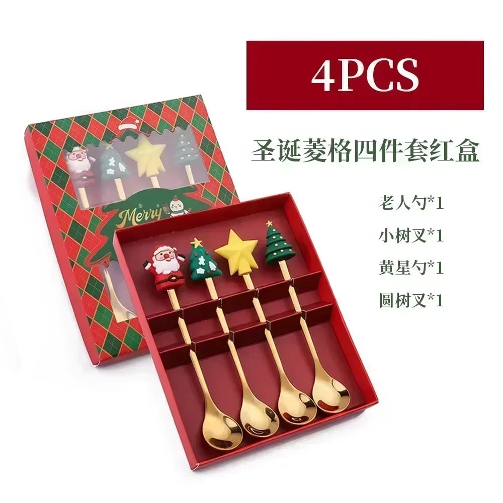 Christmas Table Decor Stainless silverware 