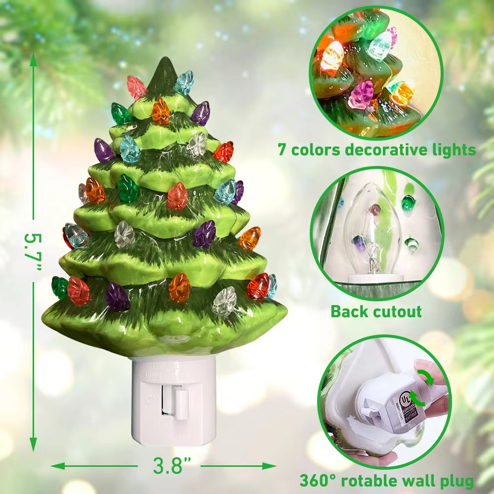 Ceramic Christmas Tree Night Light