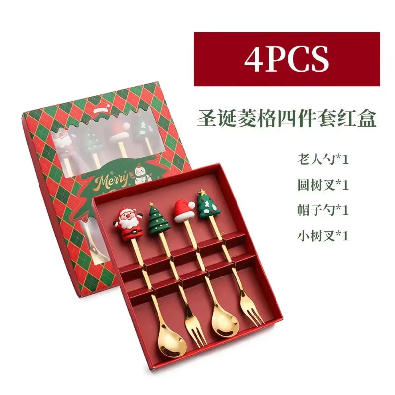 Christmas Table Decor Stainless silverware 