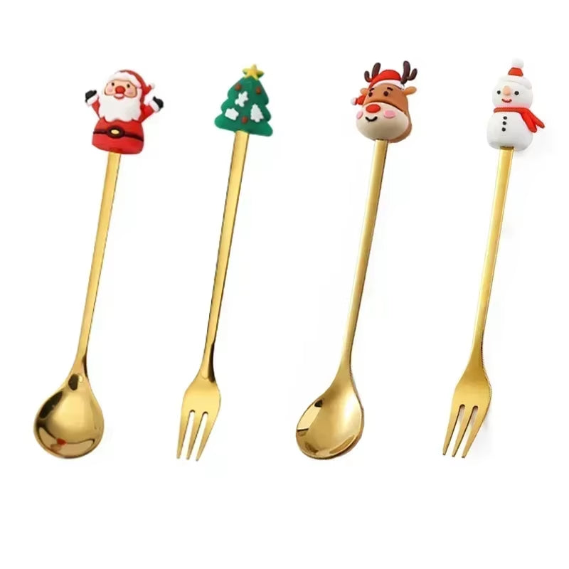 Christmas Table Decor Stainless silverware 