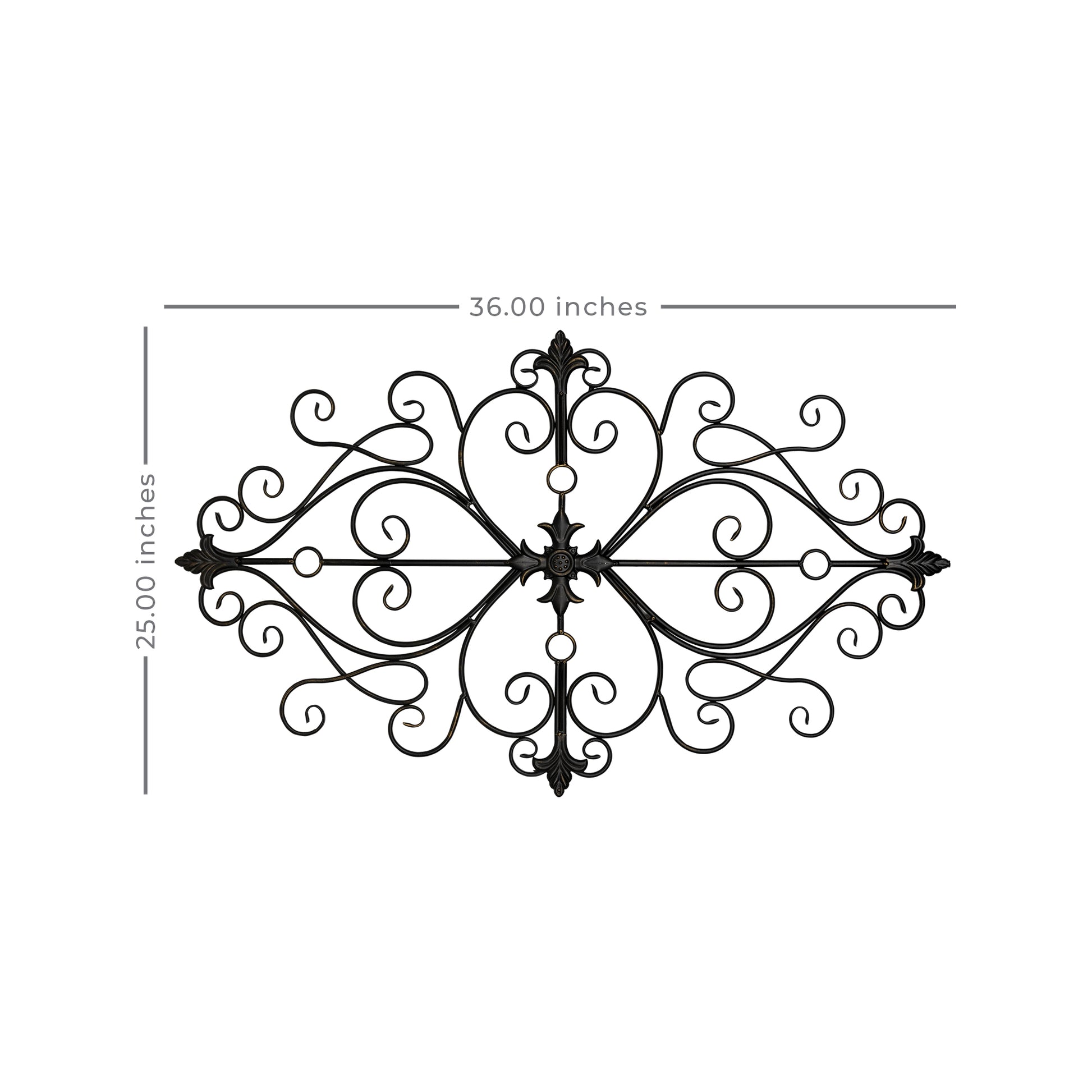 Traditional Scroll Wall Decor in Black