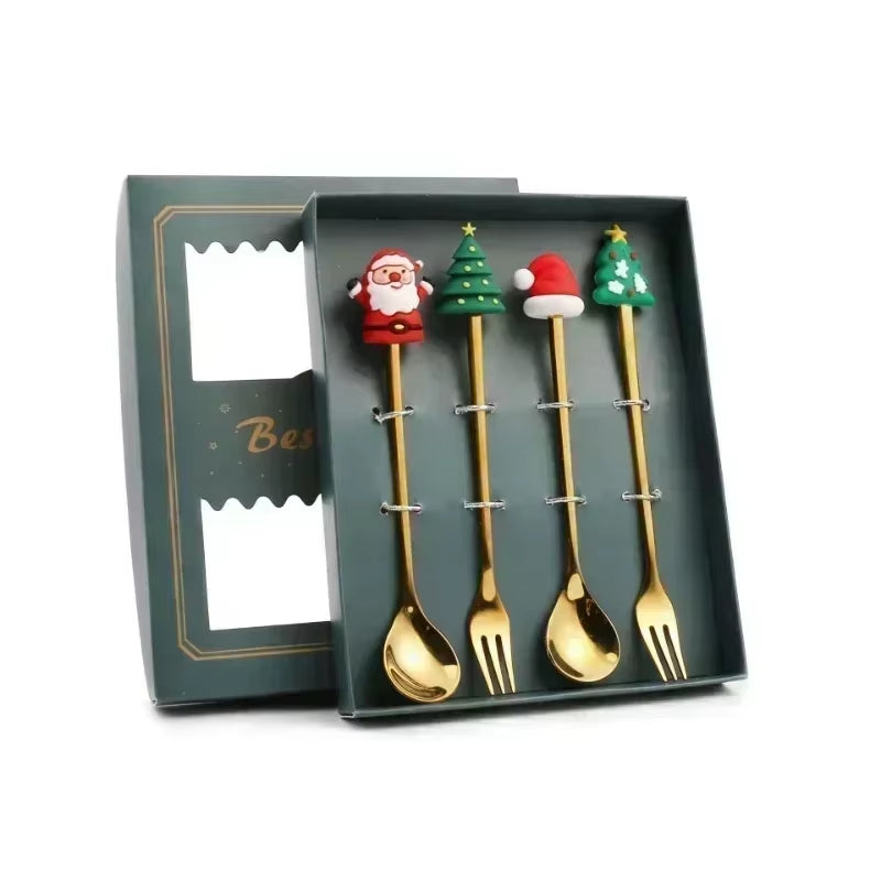 Christmas Table Decor Stainless silverware 