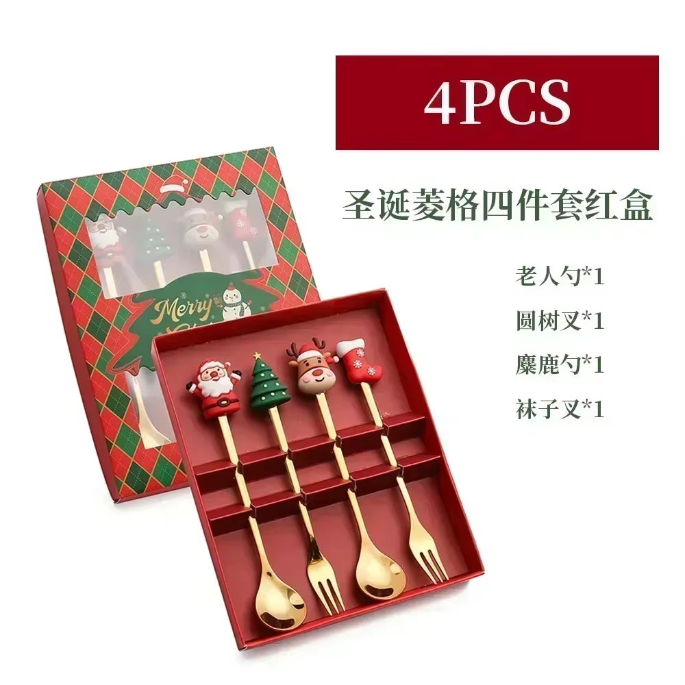 Christmas Table Decor Stainless silverware 