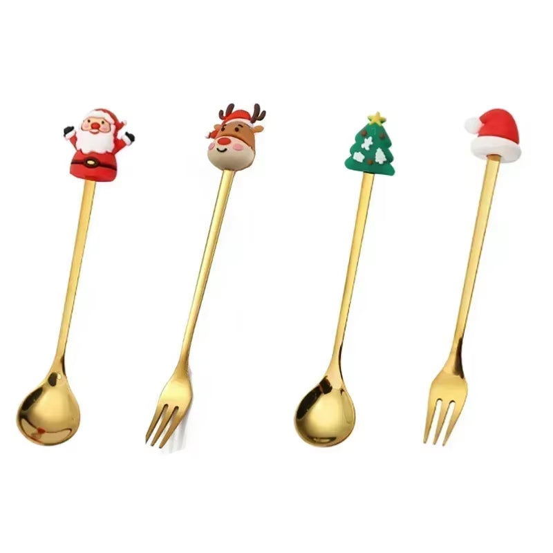 Christmas Table Decor Stainless silverware 