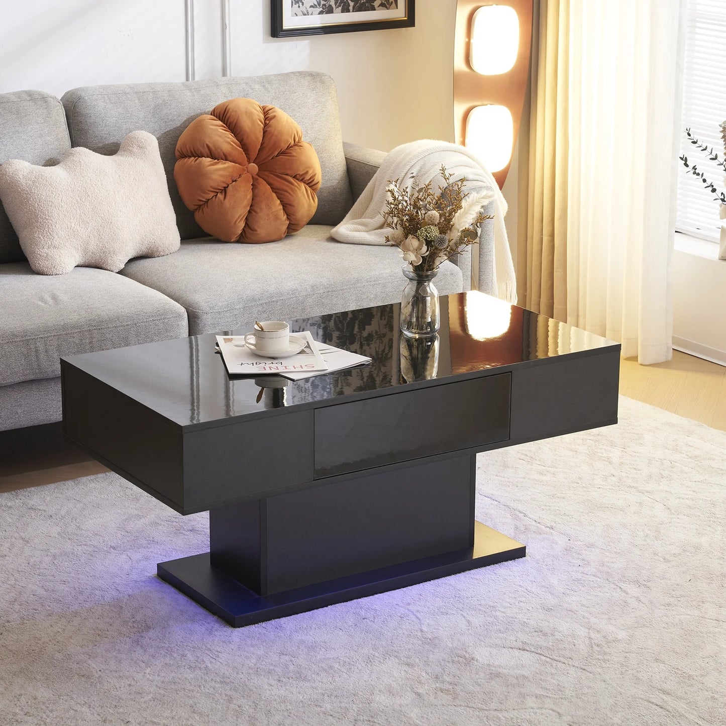  High Gloss LED Coffee Table