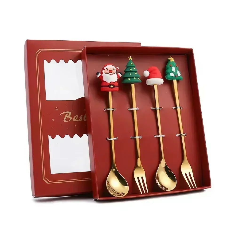 Christmas Table Decor Stainless silverware 