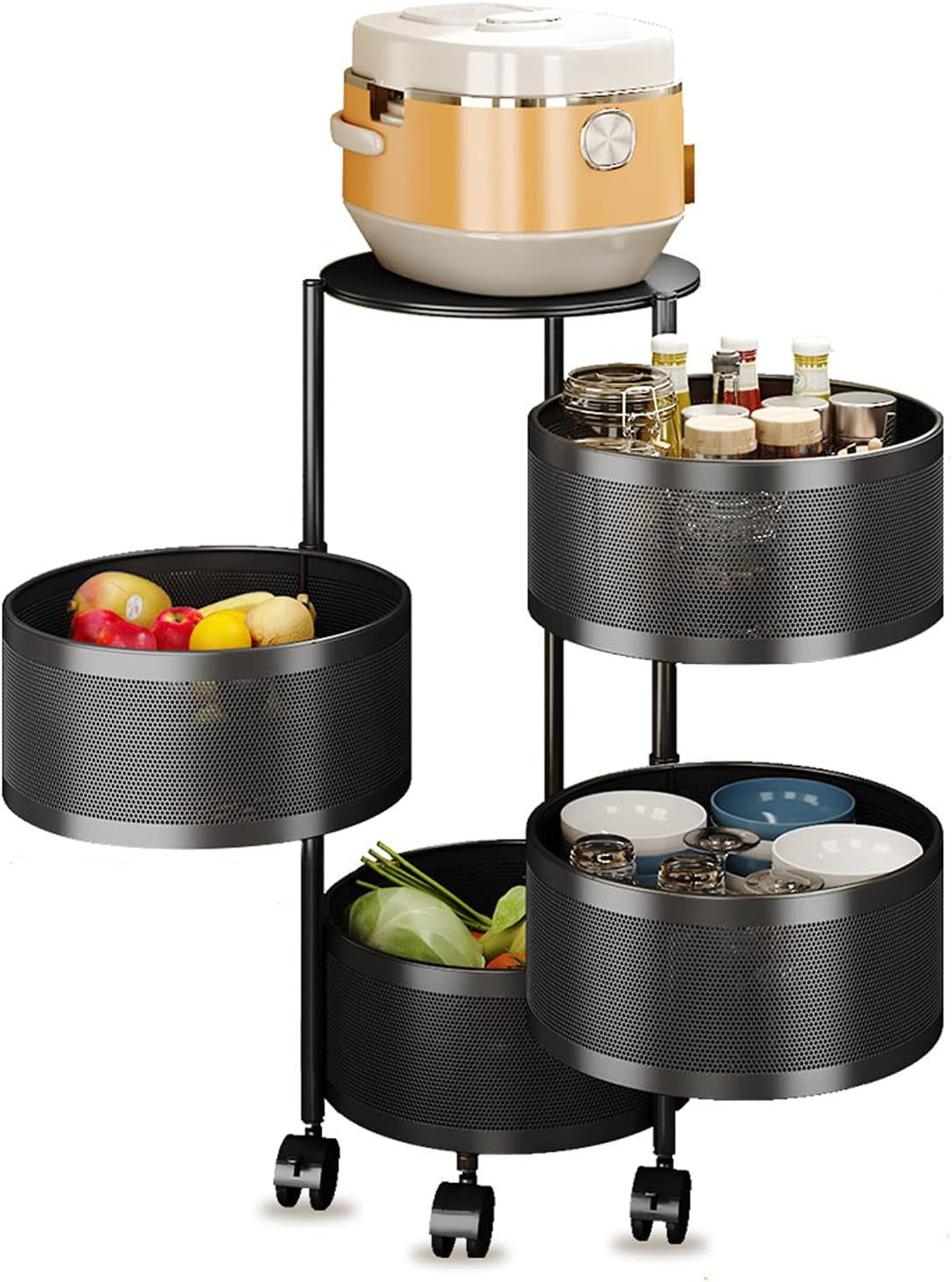 4-Tier Fruit Basket for Kitchen Storage